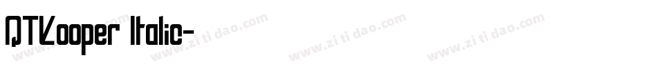 QTKooper Italic字体转换